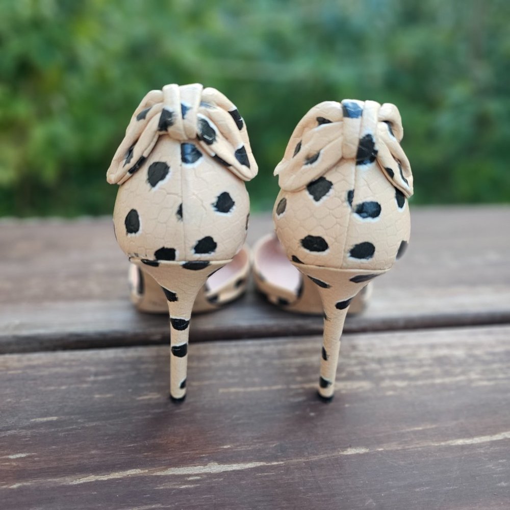 Kate Spade Polka Dot High Heels Shoes Evening Shoes Dress Shoes Size 10 - Picture 7 of 13